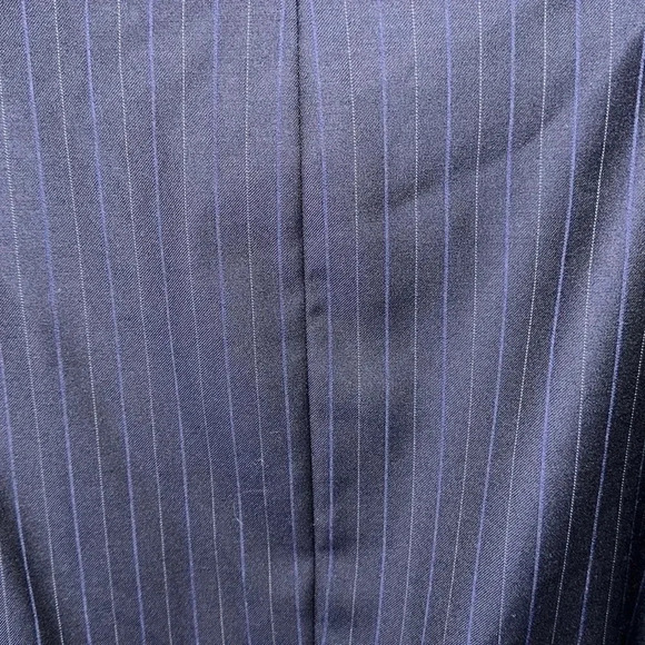 Burberry Blue Pinstripe Wool Blazer Suit Jacket Size 54 Regular - Picture 7 of 10